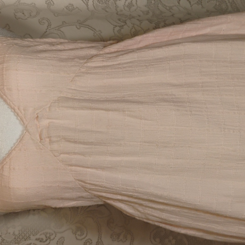 Bare Back Dusty Blush Pink Tone Bare Shoulder  Maxi Dress - Picture 3 of 14